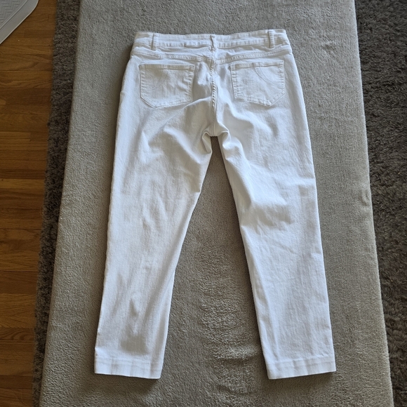 Maje embroidered cropped white jeans size 40 - Picture 8 of 14